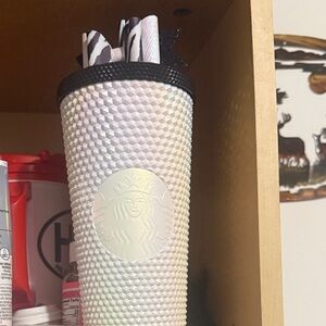 Starbucks Pearl White Textured Tumbler